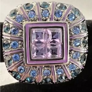 Amanda Borghese Vintage HSN Elegant Purple and Blue Gemstone Ring